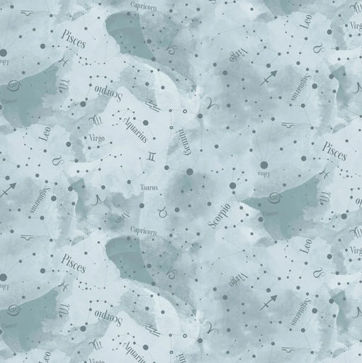 [PB-05990-T] Celestial Seasons Zodiac Constellations Teal from P&B Textiles