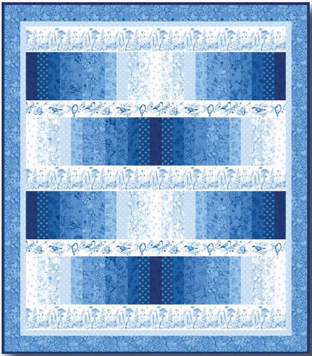 [PP-SereneSea] Serene Sea Quilt Kit by Elise Lea for White Owl Textiles