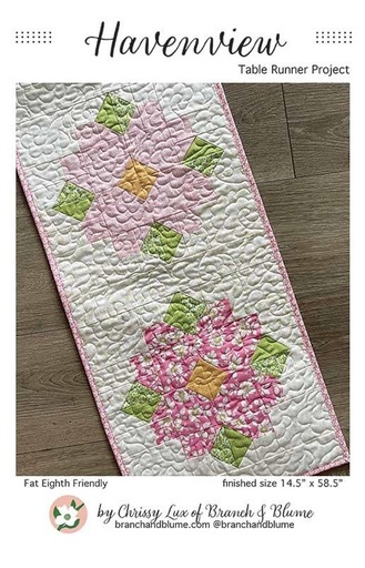 [BNB-2503] Havenview Table Runner Pattern by Chrissy Lux of Branch & Blume