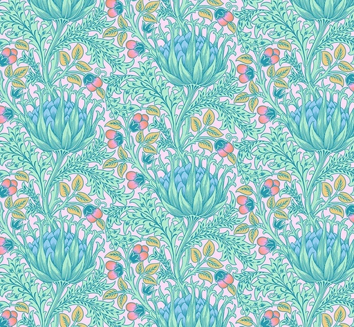 [FR-QBKW001.LAV] Kaffe x Morris & Co Backing Fabric Artichoke Lavender by Kaffe Fassett for FreeSpirit Fabrics