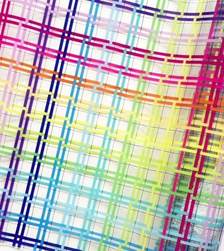 [SAS-PLD-VNYL] Rainbow Plaid Clear TPU Vinyl from Sassafras Lane Designs