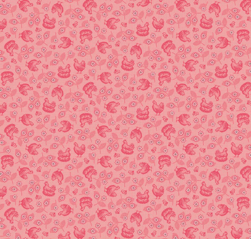 [RB-17160-CORAL] Farmer's Daughter Hens & Chicks Coral from Riley Blake
