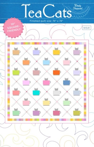 [WS-41] Tea Cats Quilt Pattern by Wendy Sheppard