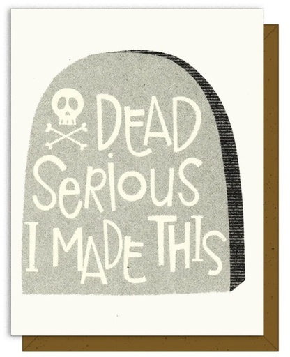 [KC-318] Dead Serious Risograph Greeting Card from Kati Cupcake