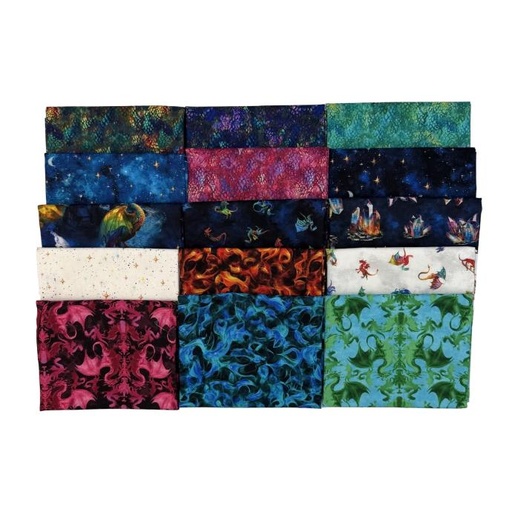 [PP-DragKingFQB] Dragon Kingdom Fat Quarter Bundle by Windham