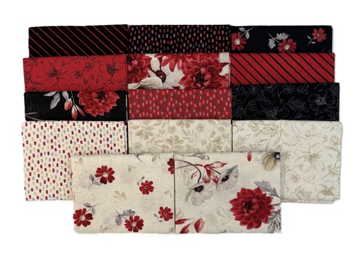 [PP-ScarDrFQB] Scarlet Dreams Fat Quarter Bundle by Wilmington