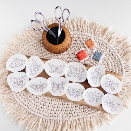 [ONC-BTTRFLY] Butterflies Stick & Stitch Hand Embroidery Patterns from Olmsted Needlework Co.