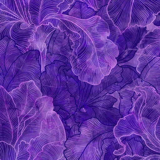 [NOR-28615-88] Infatuation Iris Texture Purple by Deborah Samra & Melanie Samra for Northcott Fabrics
