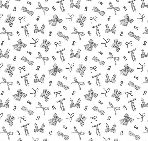 [RB-16893-WHT] Barbie Vintage Bows White from Riley Blake Designs