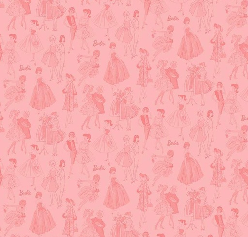 [RB-16892-PINK] Barbie Vintage Tonal Pink from Riley Blake Designs