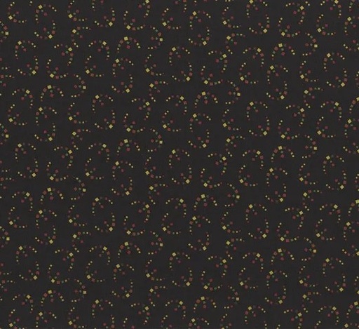 [HG-2009-99] Pennyberry Farm Confetti Crescents Black by Kim Diehl for Henry Glass