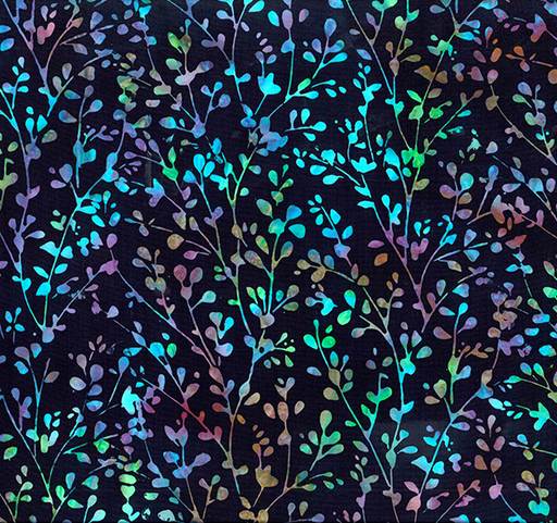 [HOF-X2640-684] Bali Electric Slide Batik Sprigs Neon from Hoffman Fabrics