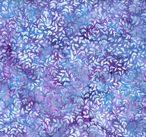 [HOF-X2636-222] Bali Dandelions at Dusk Batik Packed Leaves Hydrangea from Hoffman Fabrics