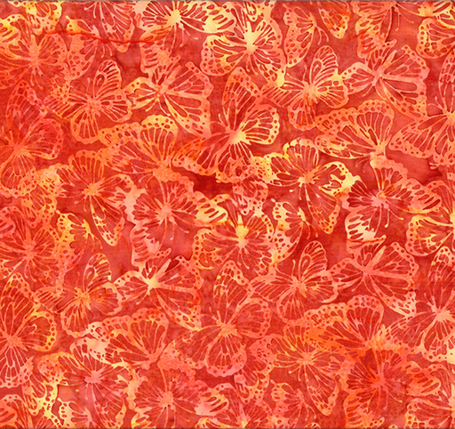 [HOF-X2623-570] Bali Batik Monarch Migration Butterflies Yam from Hoffman Fabrics