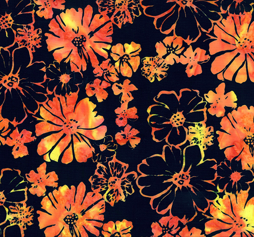 [HOF-2634-224] Bali Batik Monarch Migration Bold Floral Poppy from Hoffman Fabrics