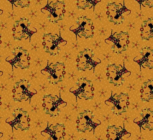 [HG-2004-33] Pennyberry Farm Completely Catty Orange by Kim Diehl for Henry Glass