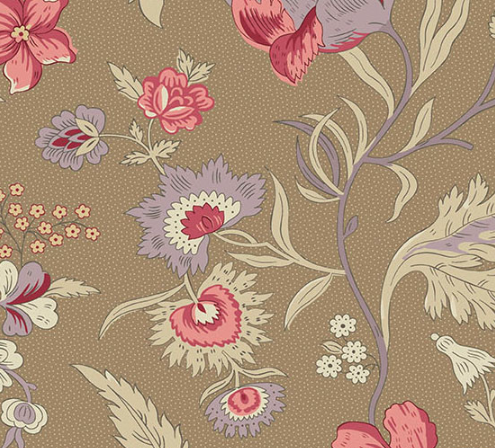 [AND-1590-N] Wildflower Cottage Wildflowers Toffee from Andover Fabrics
