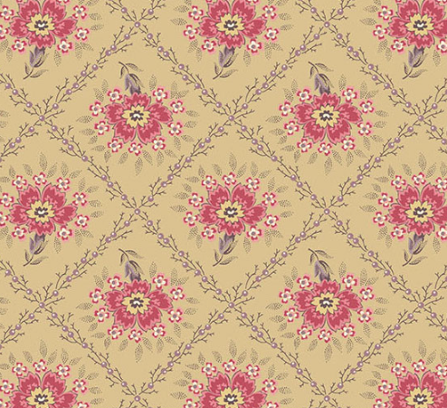 [AND-1591-R] Wildflower Cottage Trellis Buttercup from Andover Fabrics
