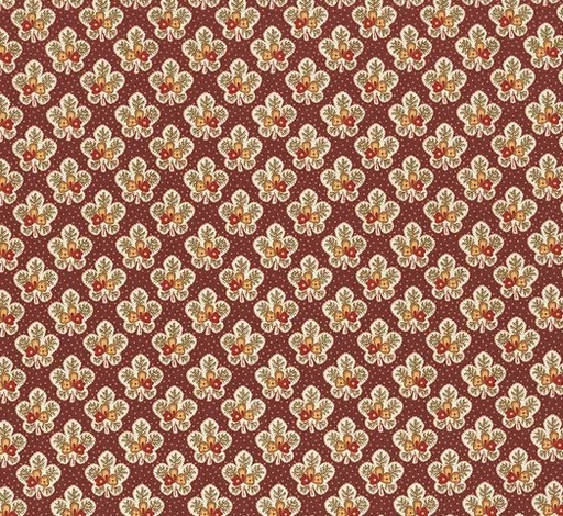 [HG-2284-55] Love Struck Leafy Blossoms Plum by Kim Diehl for Henry Glass