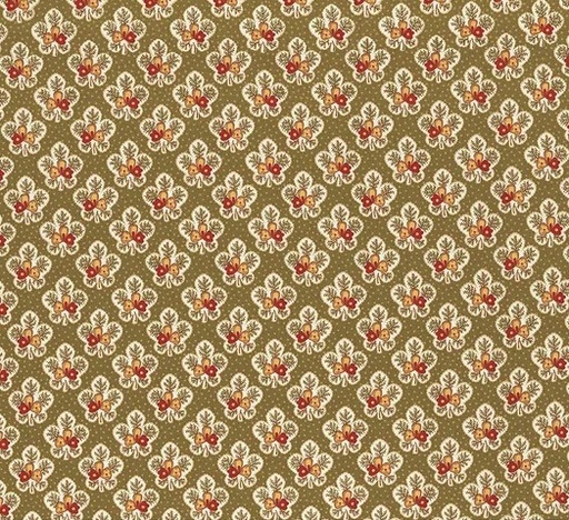 [HG-2284-66] Love Struck Leafy Blossoms Green by Kim Diehl for Henry Glass