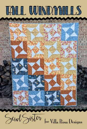 [VRD-SS-012] Fall Windmills Quilt Pattern by Sewl Sister for Villa Rosa Designs