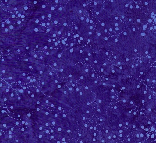 [BT-0204] Jewels of the Islands Batiks Dotted Branches Dark Blue from Batik Textiles