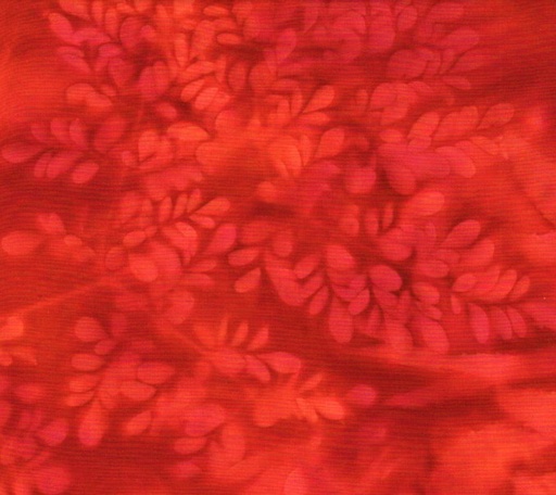 [BT-0619] Bali Sun Print Batiks Leaves Dark Red from Batik Textiles
