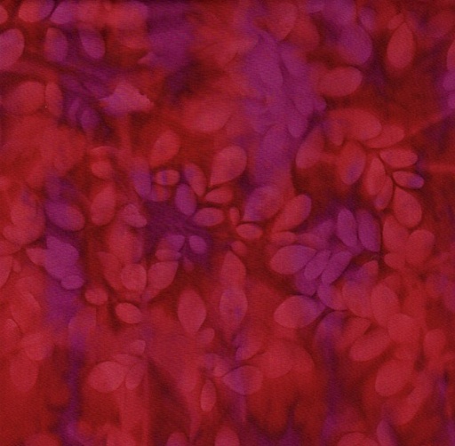 [BT-0618] Bali Sun Print Batiks Leaves Magenta from Batik Textiles