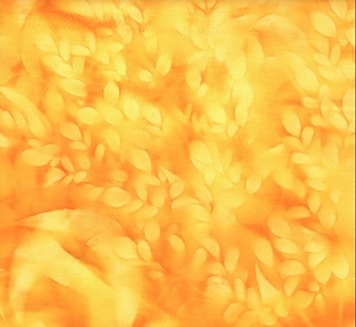 [BT-0612] Bali Sun Print Batiks Leaves Golden Yellow from Batik Textiles