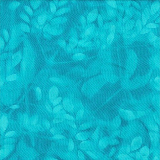 [BT-0607] Bali Sun Print Batiks Leaves Blue from Batik Textiles