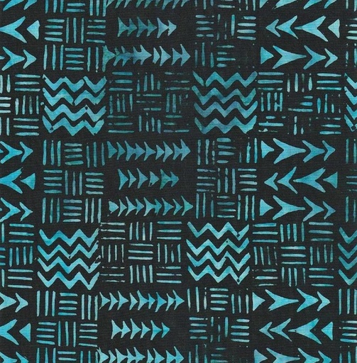[BT-5509] Summer Safari Batiks Geometric Shapes Black from Batik Textiles