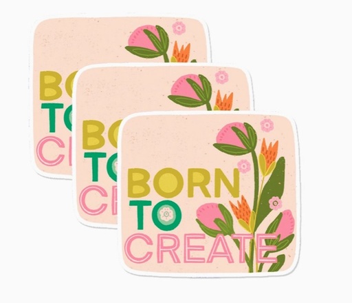 [KC-BORN] Born to Create Vinyl Sticker from Kati Cupcake