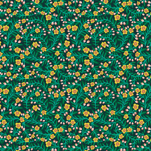 [WF-55050-7] Rainbow Vale Blooming Vines Forest from Windham Fabrics