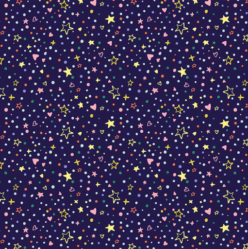 [WF-55053-4] Rainbow Vale Confetti Sparkle Midnight from Windham Fabrics