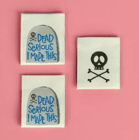 [KC-323] Dead Serious Designer Woven Labels from Kati Cupcake