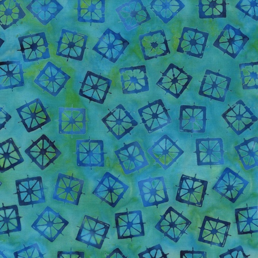 [IB-41250-2965] Garden Gate Lantern Teal Chameleon from Island Batik