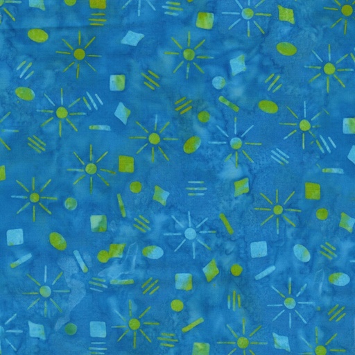 [IB-41250-5940] Garden Gate Sparkles Teal Surf from Island Batik