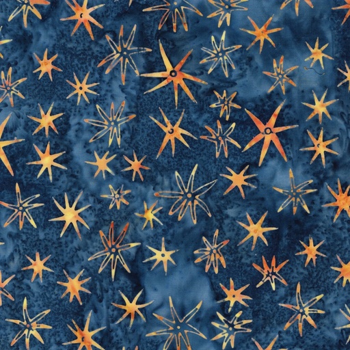 [IB-71250-2838] Starry Seas Sea Stars Multi Blue Orange from Island Batik