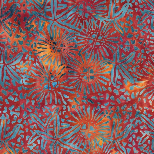 [IB-71250-6270] Starry Seas Starfish Marine Orange Cheddar from Island Batik