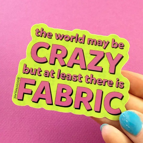 [SASS-STICK-CRZY] Crazy World Vinyl Sticker from Sassafras Lane Designs