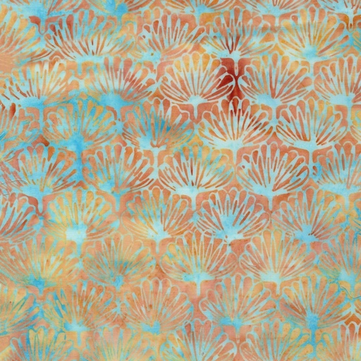 [IB-71252-7059] Bloom Grove Floral Fan Brown Tumbleweed from Island Batik