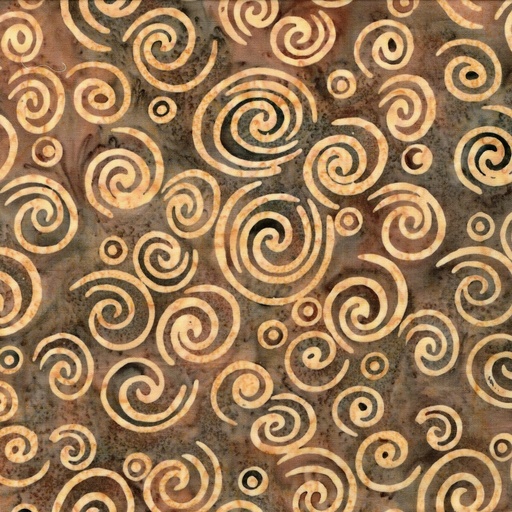 [IB-71252-8083] Bloom Grove Spiral Brown Jave from Island Batik