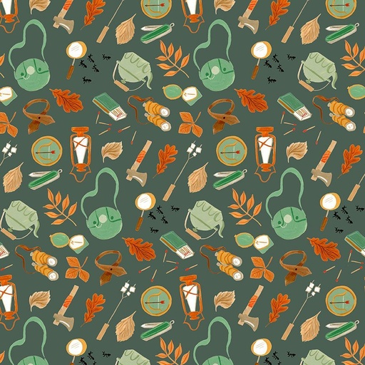 [DS-DRR3308] Camping Crew Camping Supplies Emerald from Dear Stella