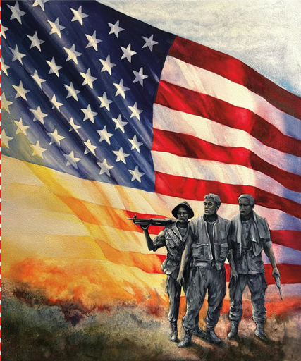 [RB-PD17096-PANEL] American Honor The Three Soldiers Panel from Riley Blake