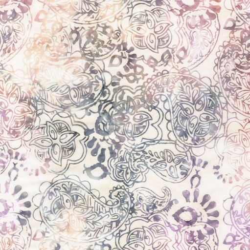 [TTR-3934-VAN] Tonga Chateau Batiks Floral Paisley Vanilla by Wing and a Prayer Design for Timeless Treasures