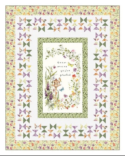 [NOR-PTNF141] Butterfly Garden Quilt Pattern by Kris Driessen of Phoebe Moon Designs