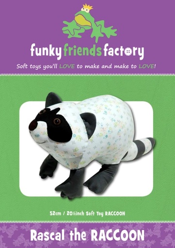 [FF-2663] Rascal Raccoon Soft Toy Pattern from Funky Friends Factory