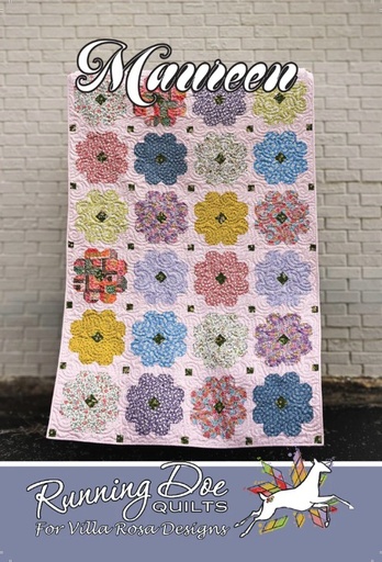 [VRD-RDQ-MRN] Maureen Quilt Pattern by Running Doe Quilts for Villa Rosa Designs