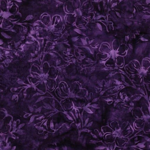 [IB-71253-7470] Berry Crush Batiks Dogwood Floral Purple by Jerry Khiev for Island Batik