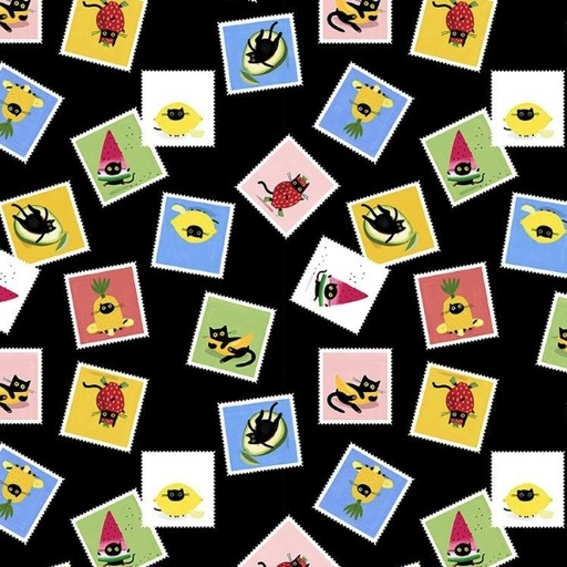 [DS-3324-OL] Furruit Cocktail Postage Stamps Oil by Leezaworks for Dear Stella